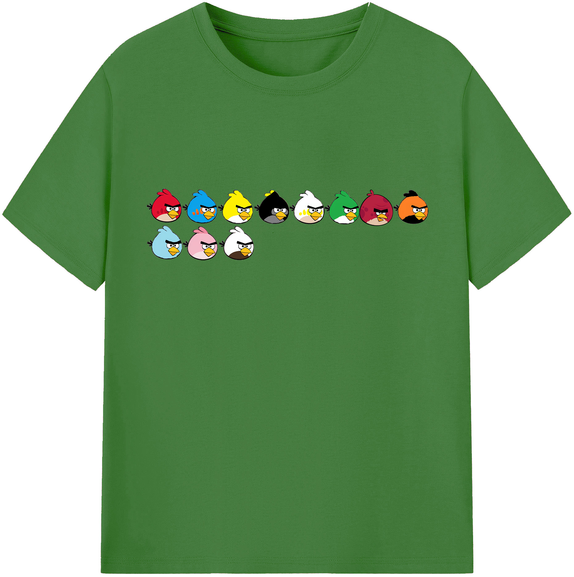 （画像用） Angry Birds アングリーバード レディースカジュアルプリントTシャツ（綿100％）